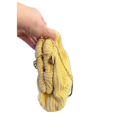 Mansur Gavriel Raffia Chain Mini Cloud Clutch Evening Bag Italy Made Natural - Picture 4 of 8